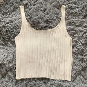 white cropped tank top
